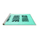 Sideview of Machine Washable Solid Turquoise Modern Area Rugs, wshcon1304turq