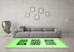 Machine Washable Solid Green Modern Area Rugs in a Living Room,, wshcon1304grn