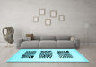 Machine Washable Solid Light Blue Modern Rug in a Living Room, wshcon1304lblu