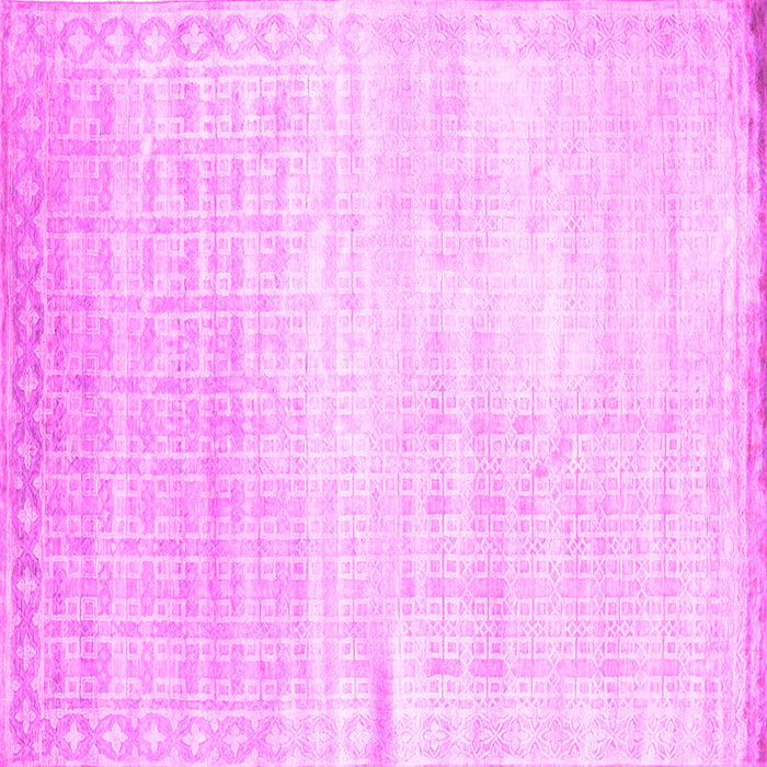 Square Abstract Pink Contemporary Rug, con1305pnk