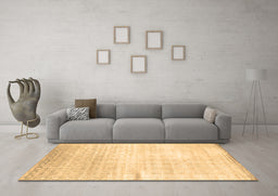 Machine Washable Abstract Brown Contemporary Rug in a Living Room,, wshcon1305brn