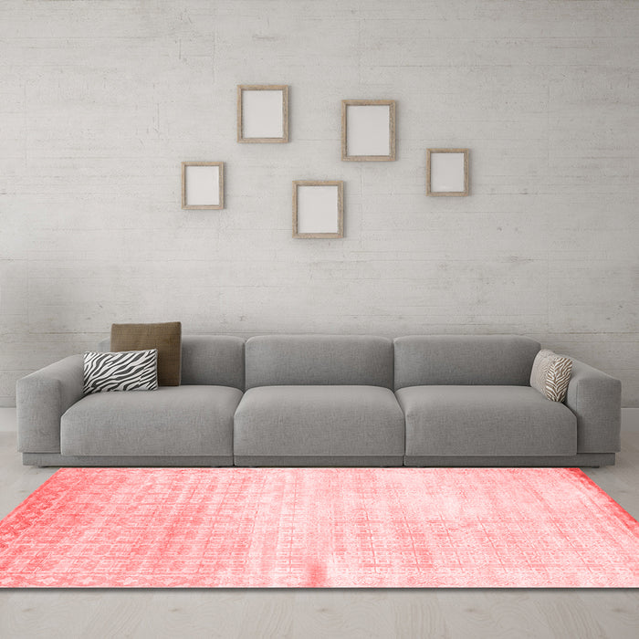 Contemporary Red Washable Rugs