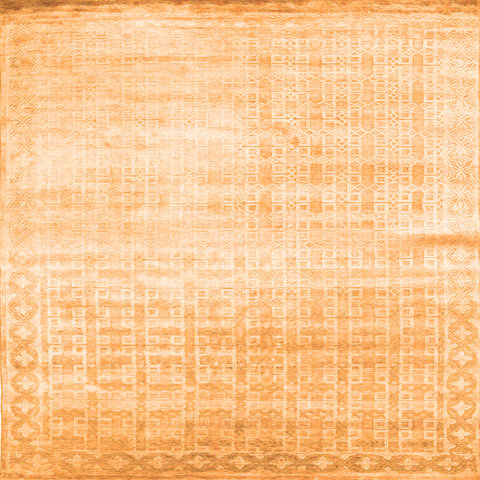 Serging Thickness of Abstract Orange Contemporary Rug, con1305org