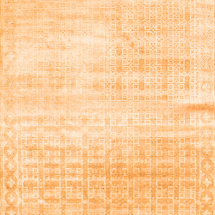 Abstract Orange Contemporary Rug, con1305org