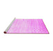 Sideview of Machine Washable Abstract Pink Contemporary Rug, wshcon1305pnk