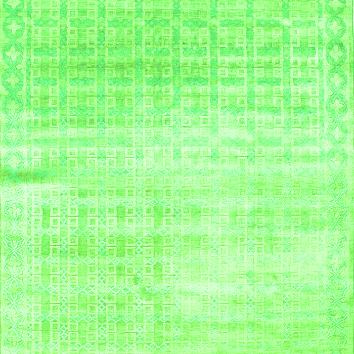 Abstract Green Contemporary Rug, con1305grn