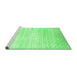 Sideview of Machine Washable Abstract Emerald Green Contemporary Area Rugs, wshcon1305emgrn