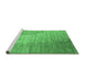 Sideview of Machine Washable Abstract Emerald Green Contemporary Area Rugs, wshcon1306emgrn