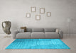 Machine Washable Abstract Light Blue Contemporary Rug in a Living Room, wshcon1306lblu