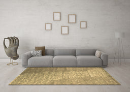 Machine Washable Abstract Brown Contemporary Rug in a Living Room,, wshcon1306brn