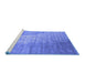 Sideview of Machine Washable Abstract Blue Contemporary Rug, wshcon1306blu