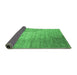 Sideview of Abstract Emerald Green Contemporary Rug, con1306emgrn