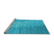 Sideview of Machine Washable Abstract Light Blue Contemporary Rug, wshcon1306lblu