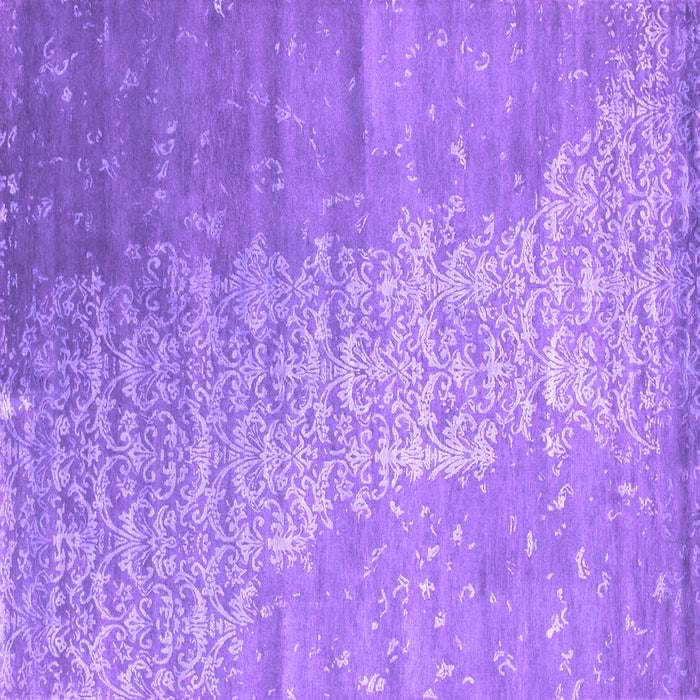 Square Abstract Purple Contemporary Rug, con1306pur