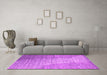 Machine Washable Abstract Pink Contemporary Rug in a Living Room, wshcon1306pnk