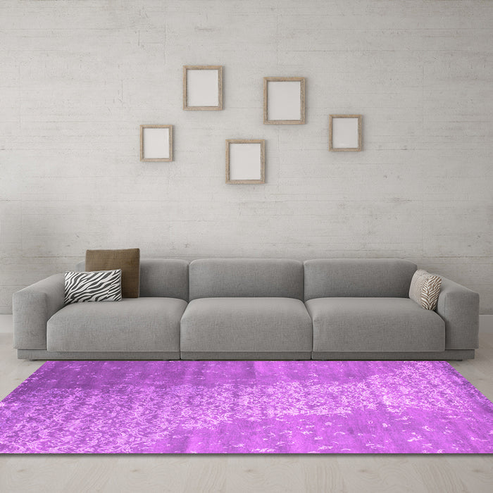 Machine Washable Abstract Pink Contemporary Rug in a Living Room, wshcon1306pnk