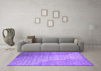 Machine Washable Abstract Purple Contemporary Rug, wshcon1306pur