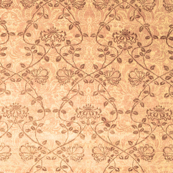 Machine Washable Abstract Brown Contemporary Rug, wshcon1307brn
