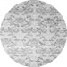 Machine Washable Abstract Gray Contemporary Rug, wshcon1307gry