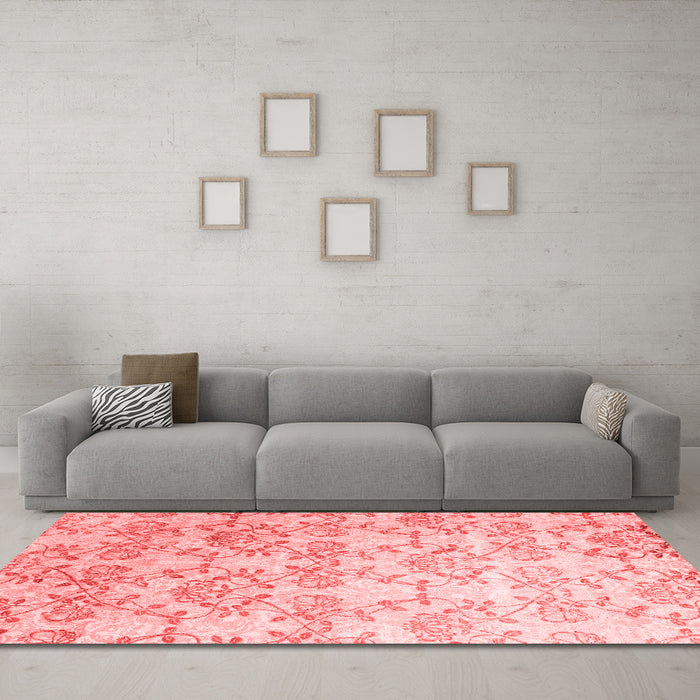 Contemporary Red Washable Rugs