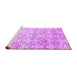 Sideview of Machine Washable Abstract Purple Contemporary Area Rugs, wshcon1307pur