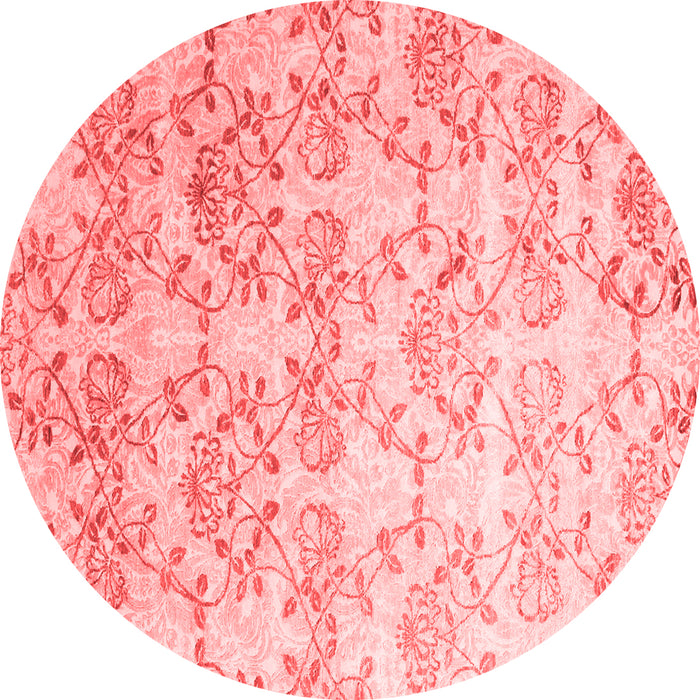 Machine Washable Abstract Red Contemporary Rug, wshcon1307red