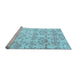 Sideview of Machine Washable Abstract Light Blue Contemporary Rug, wshcon1307lblu