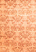 Serging Thickness of Machine Washable Abstract Orange Contemporary Area Rugs, wshcon1307org