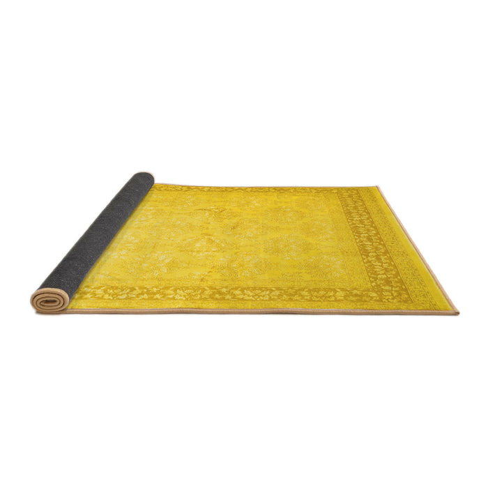 Sideview of Abstract Yellow Contemporary Rug, con1308yw