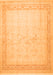 Serging Thickness of Machine Washable Abstract Orange Contemporary Area Rugs, wshcon1308org