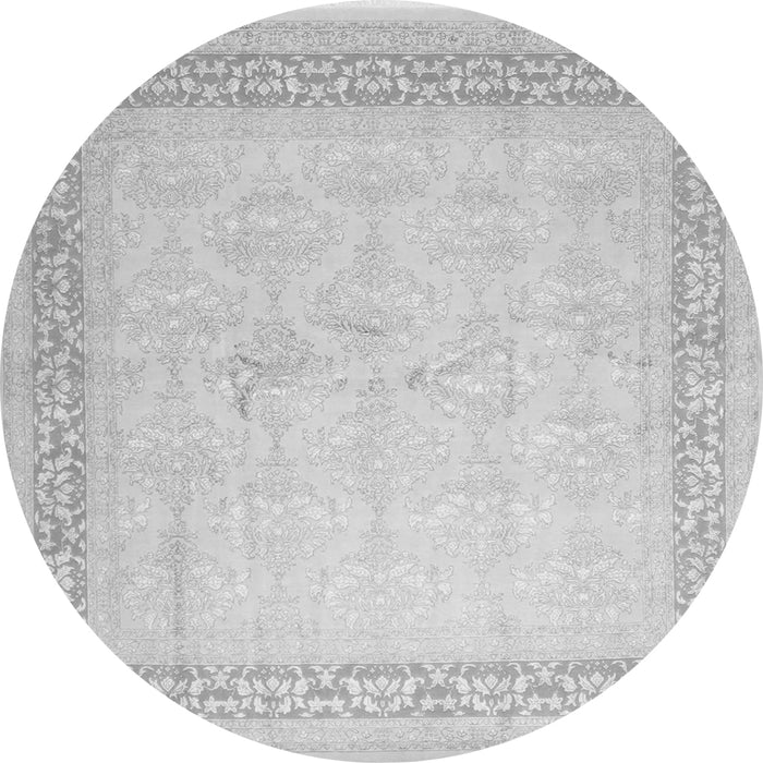 Square Abstract Gray Contemporary Rug, con1308gry