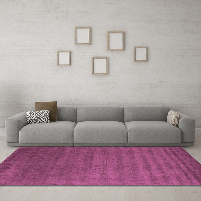 Machine Washable Abstract Pink Contemporary Rug in a Living Room, wshcon1309pnk