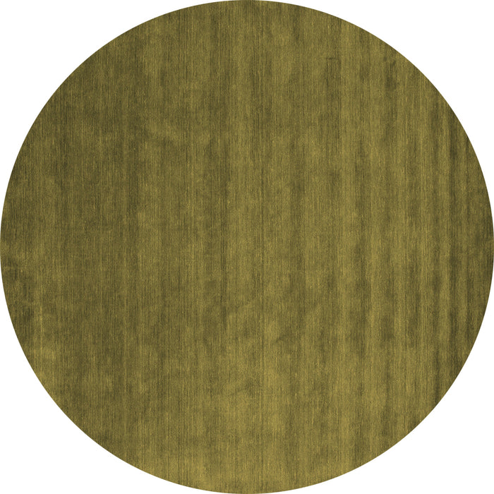 Round Abstract Brown Contemporary Rug, con1309brn