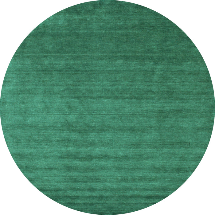 Round Abstract Light Blue Contemporary Rug, con1309lblu