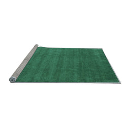 Sideview of Machine Washable Abstract Light Blue Contemporary Rug, wshcon1309lblu