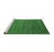 Sideview of Machine Washable Abstract Emerald Green Contemporary Area Rugs, wshcon1309emgrn