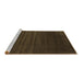 Sideview of Machine Washable Abstract Brown Contemporary Rug, wshcon130brn