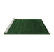 Sideview of Machine Washable Abstract Emerald Green Contemporary Area Rugs, wshcon130emgrn