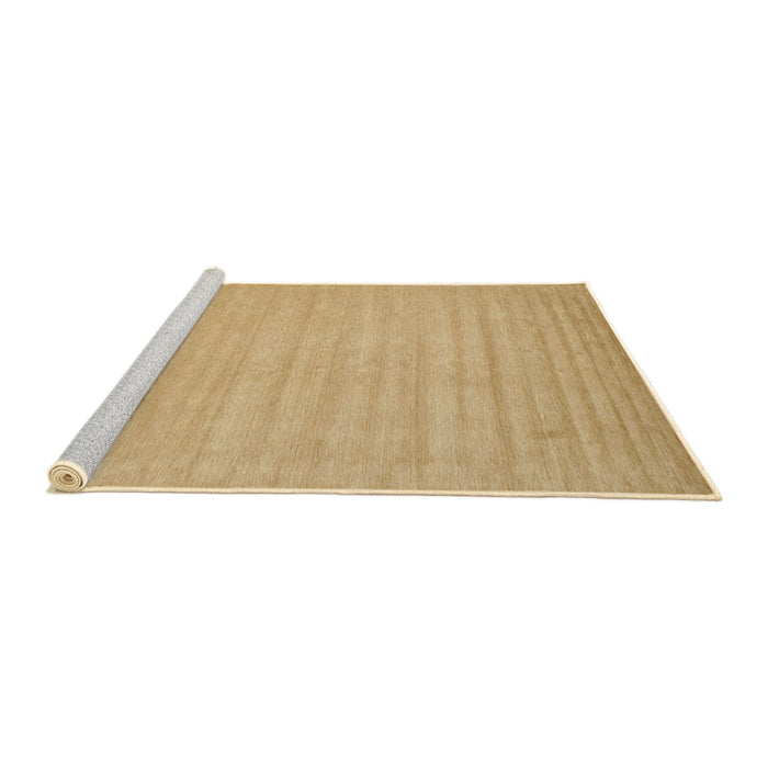 Serging Thickness of Machine Washable Contemporary Yellow Rug, wshcon131