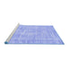 Sideview of Machine Washable Abstract Blue Contemporary Rug, wshcon1310blu