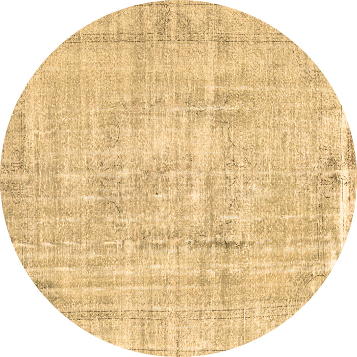 Round Machine Washable Abstract Brown Contemporary Rug, wshcon1310brn
