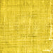 Square Abstract Yellow Contemporary Rug, con1310yw