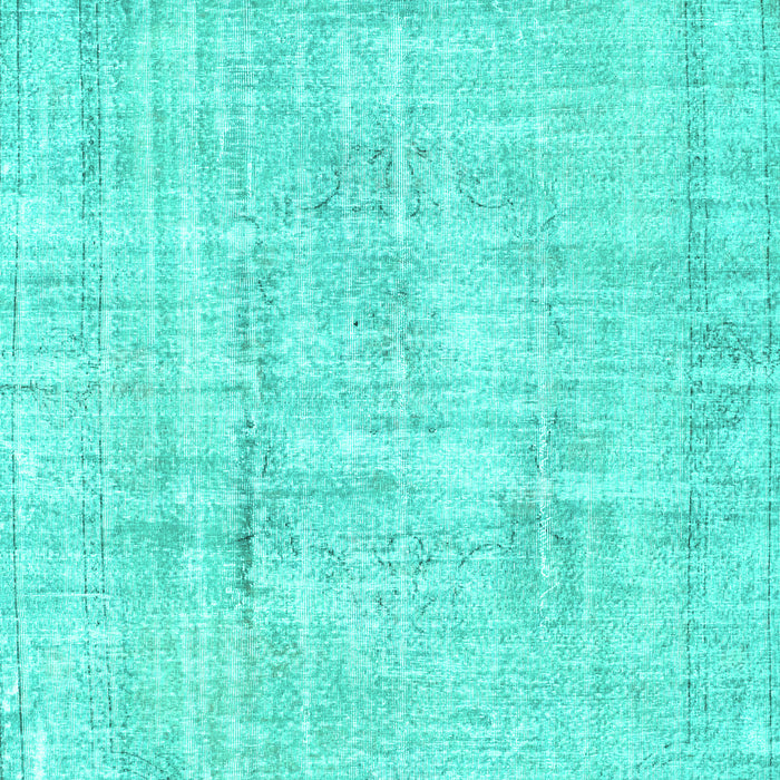 Abstract Turquoise Contemporary Rug, con1310turq