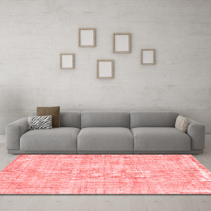 Contemporary Red Washable Rugs