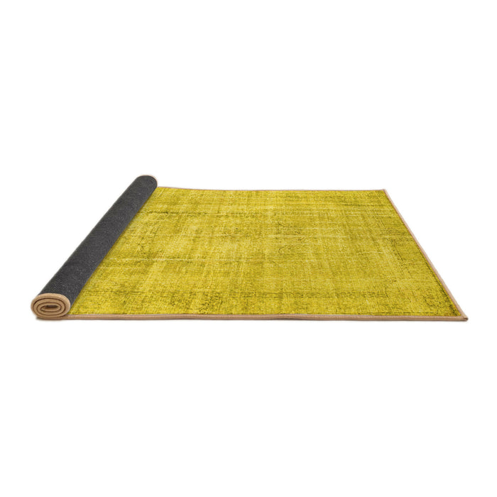 Sideview of Abstract Yellow Contemporary Rug, con1310yw