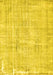 Machine Washable Abstract Yellow Contemporary Rug, wshcon1310yw