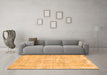 Machine Washable Abstract Orange Contemporary Area Rugs in a Living Room, wshcon1310org