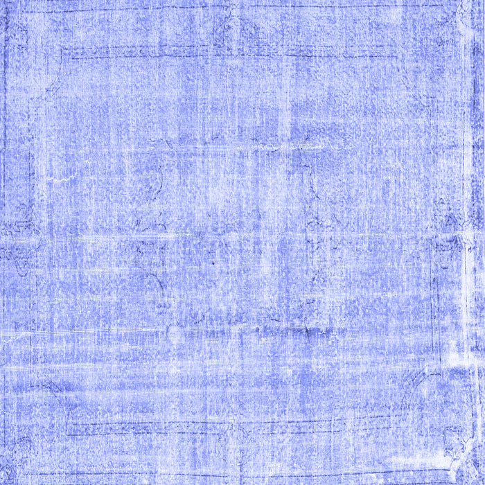 Square Abstract Blue Contemporary Rug, con1310blu