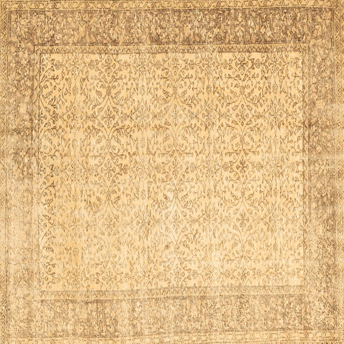 Square Abstract Brown Contemporary Rug, con1311brn