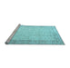 Sideview of Machine Washable Abstract Light Blue Contemporary Rug, wshcon1311lblu